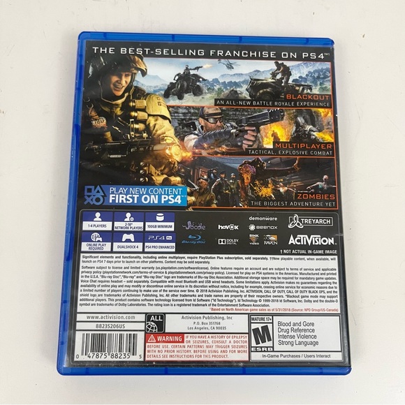 Call of Duty Black Ops 4 PS4 Preowned Sony PlayStation Video Game (No Manual) - Picture 6 of 9